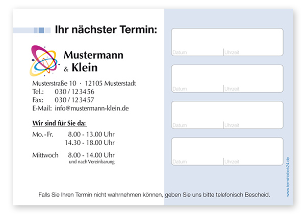 Terminzettel Classic #2.4 Terminzettel Classic #2.4