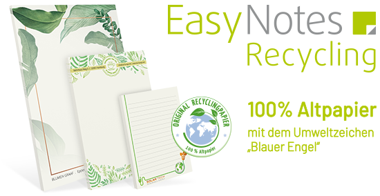 Notizblöcke aus 100% Altpapier
