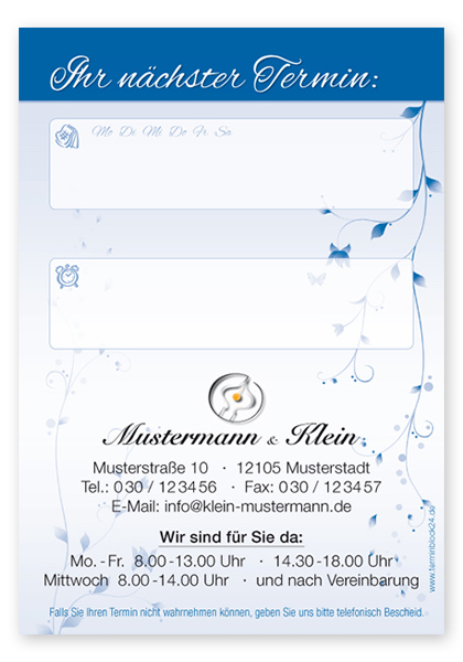 Terminzettel "Nature Move" Terminzettel "Nature Move"