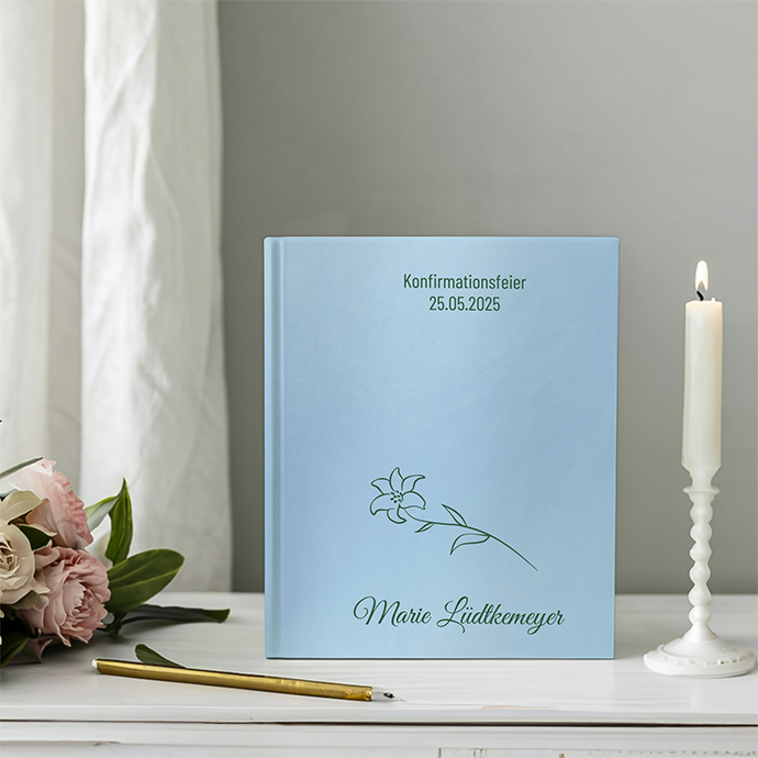 Gästebuch Konfirmation Hellblau Gästebuch Konfirmation Hellblau