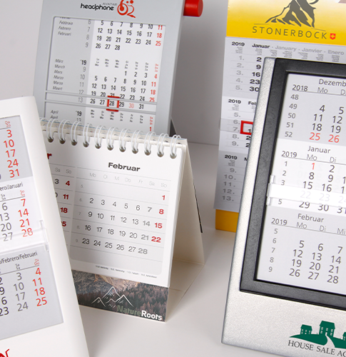 Tischkalender und Aufstellkalender bedrucken