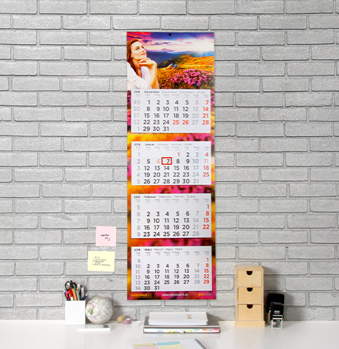 Die wichtigsten Funktionen unseres 4-Monats Wandkalender Die wichtigsten Funktionen unseres 4-Monats Wandkalender