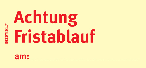 1301010153 BIZSTIX® Business Haftnotizen "Achtung Fristablauf am" BIZSTIX® Business Haftnotizen "Achtung Fristablauf am"