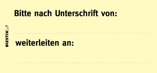 1301010114 BIZSTIX® Business Haftnotizen "Bitte nach Unterschrift von ... weiterleiten an" BIZSTIX® Business Haftnotizen "Bitte nach Unterschrift von ... weiterleiten an"