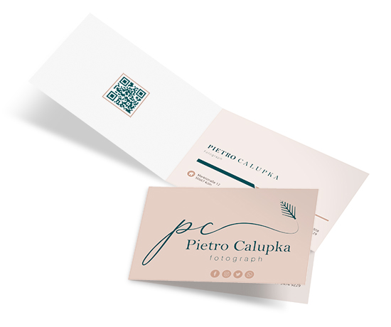 1212220102 Klappvisitenkarte Classic Querformat Klappvisitenkarte Classic Querformat