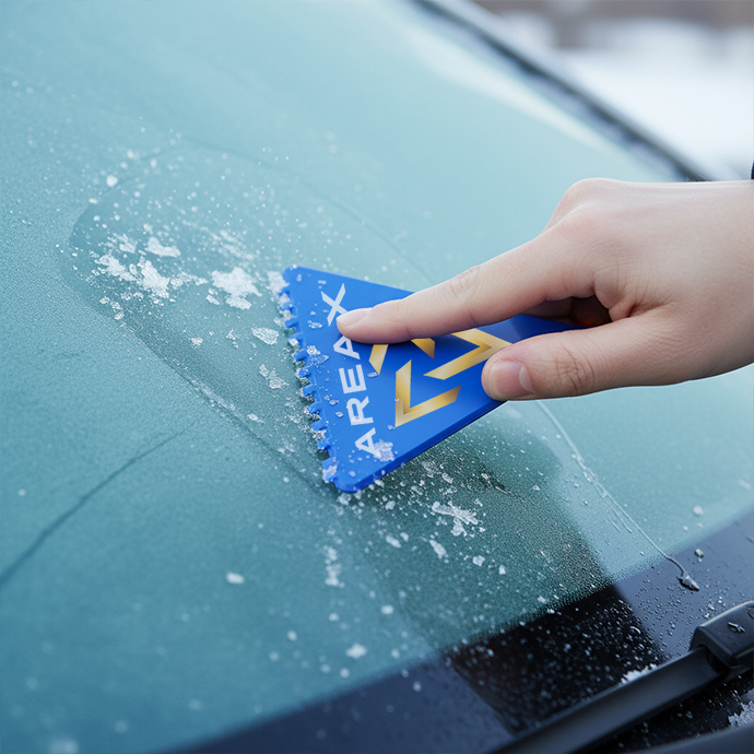 Dreieck-Eiskratzer aus recyceltem Kunststoff