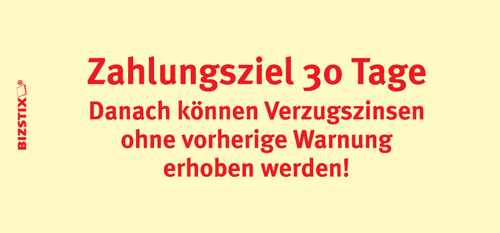 1301010130 BIZSTIX® Business Haftnotizen "Zahlungsziel 30 Tage" BIZSTIX® Business Haftnotizen "Zahlungsziel 30 Tage"