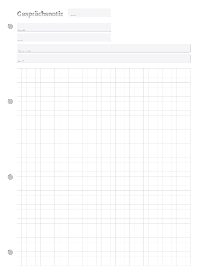 Gesprächsnotizblock A4 kariert individuell