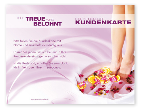 Kundenkarte "sinnliche Momente" Kundenkarte "sinnliche Momente"