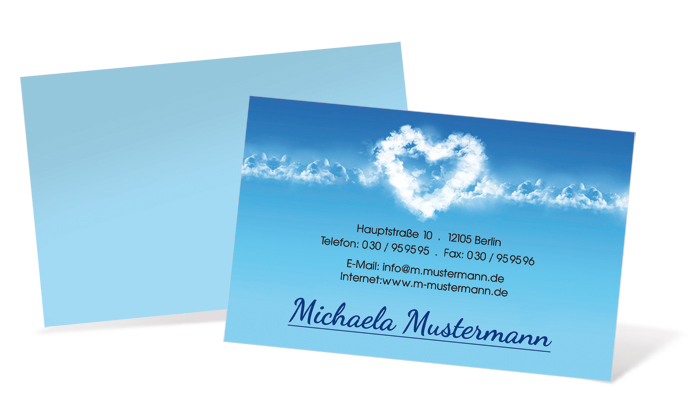 1212020231 Visitenkarte "Wolkenherz" Landscape Visitenkarte "Wolkenherz" Landscape