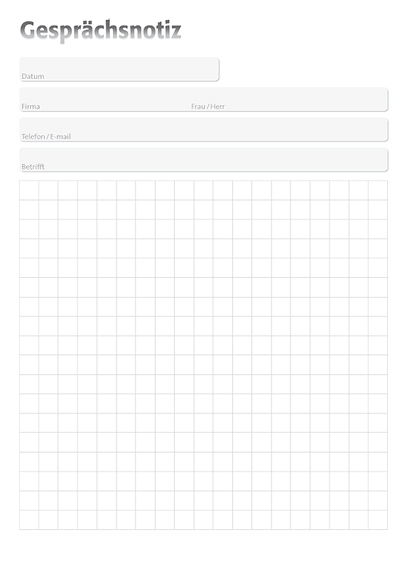 Gesprächsnotizblock A6 kariert individuell