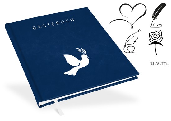 GB-21210-U Gästebuch Royalblau Gästebuch Royalblau