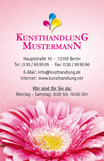 1212010205 Visitenkarte "Gerbera" Visitenkarte "Gerbera"