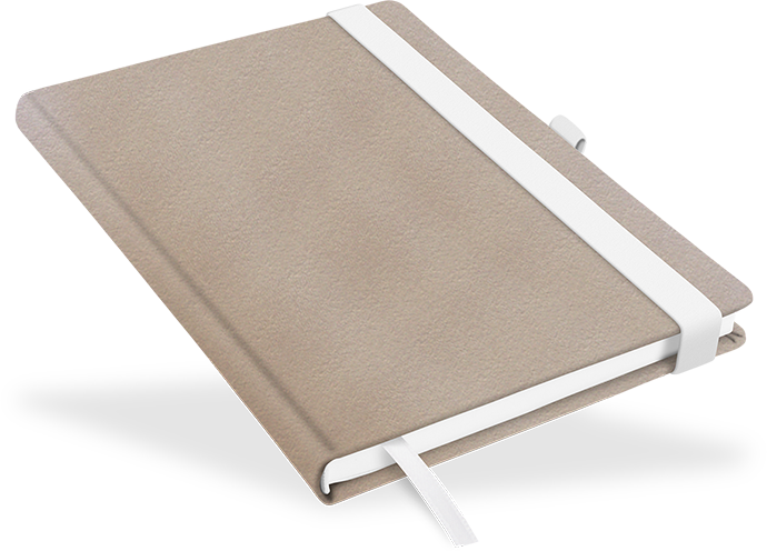 Notizbuch "Recycling-Leder Beige"  -  DIN A5