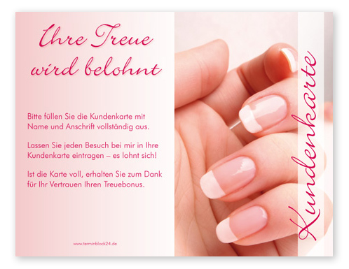 1206010101 Kundenkarte "french nails" Kundenkarte "french nails"