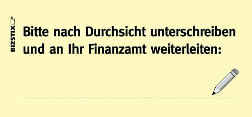 1301010110 BIZSTIX® Business Haftnotizen "Bitte nach Durchsicht unterschreiben und an Ihr Finanzamt" BIZSTIX® Business Haftnotizen "Bitte nach Durchsicht unterschreiben und an Ihr Finanzamt"