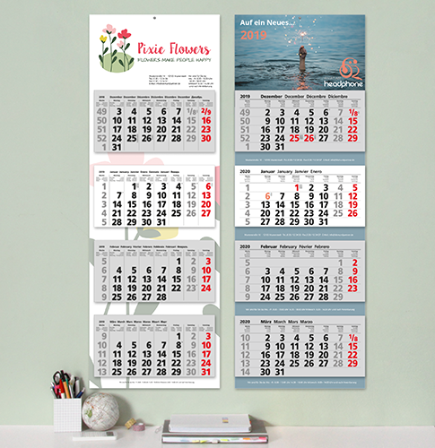 Welche Gestaltungsmöglichkeiten bietet ein 4-Monatskalender? Welche Gestaltungsmöglichkeiten bietet ein 4-Monatskalender?