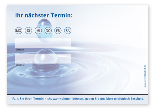 Terminzettel "Philosophie" - 1 Termin mit Wochentagen Terminzettel "Philosophie" - 1 Termin mit Wochentagen