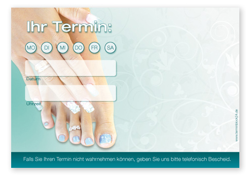 Terminzettel "Gefühle" - 1 Termin mit Wochentagen Terminzettel "Gefühle" - 1 Termin mit Wochentagen