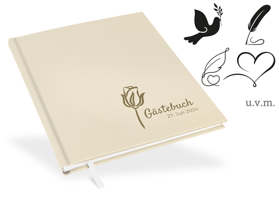 GB-21206-U Gästebuch Champagne Gästebuch Champagne