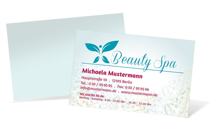 1212020334 Visitenkarte "Seidenstoff" Landscape Visitenkarte "Seidenstoff" Landscape