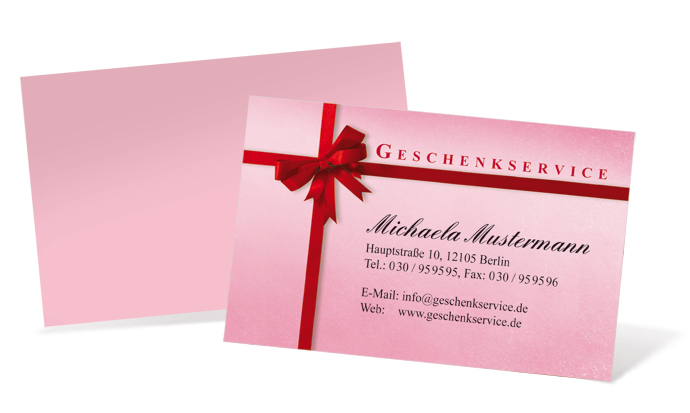 1212020182 Visitenkarte "pink surprise" Landscape Visitenkarte "pink surprise" Landscape