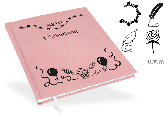 GB-21215-U Gästebuch Rosa Gästebuch Rosa