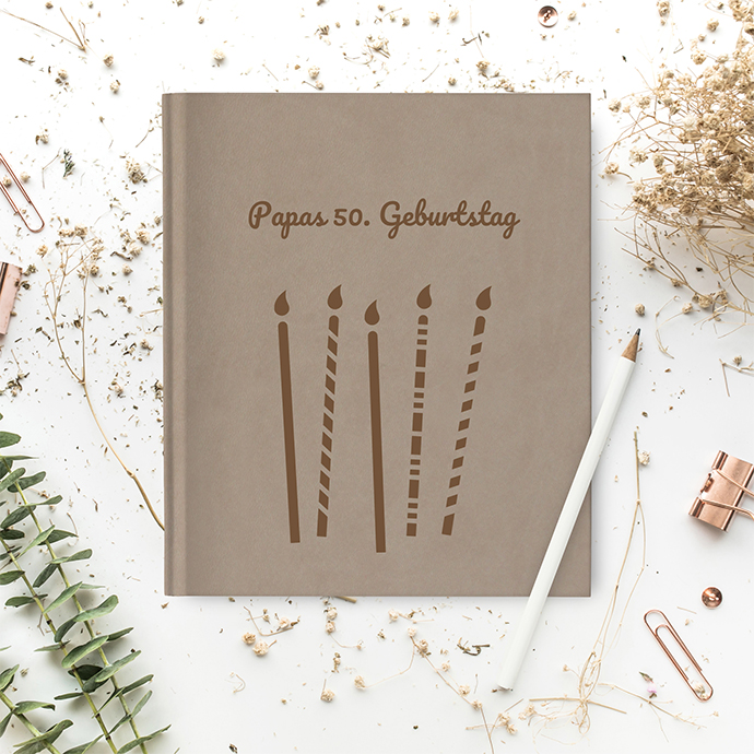 Gästebuch Geburtstag  Taupe Gästebuch Geburtstag  Taupe