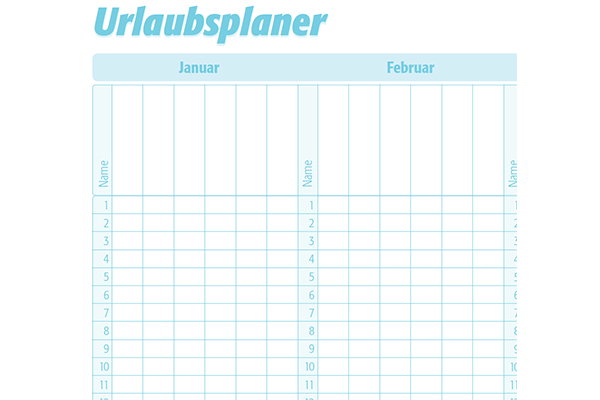 Terminplaner 2 Spalten - 15 Minuten-Takt