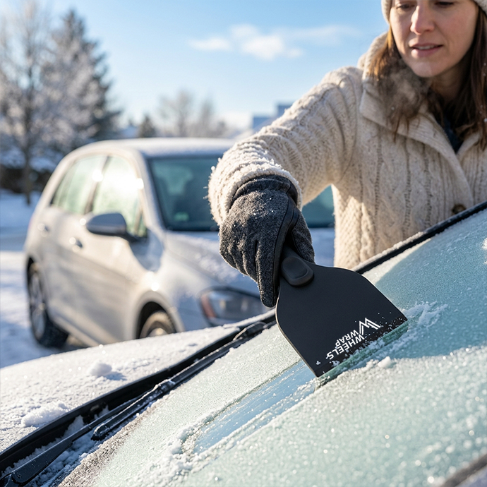 Eiskratzer aus recyceltem Kunststoff