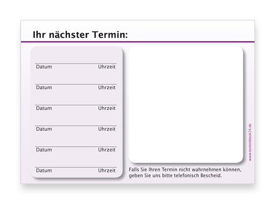 Terminzettel Classic #4 violett