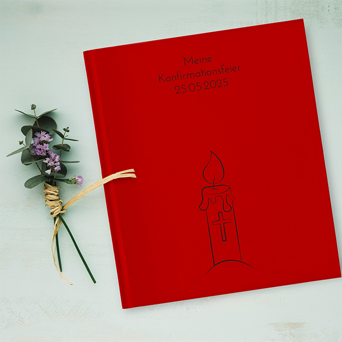 Gästebuch  Konfirmation Rot Gästebuch  Konfirmation Rot