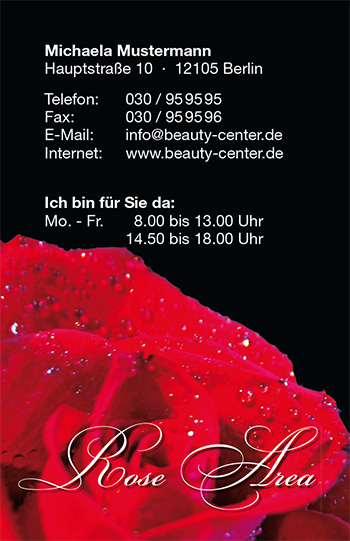 1212010124 Visitenkarte "einsame Rose" Visitenkarte "einsame Rose"