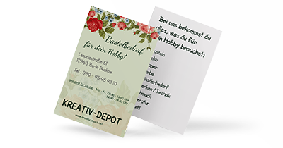 Bastelbedarf Visitenkarten  Bastelbedarf Visitenkarten