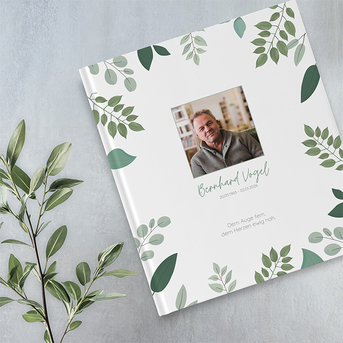 Kondolenzbuch - Pure Greenery