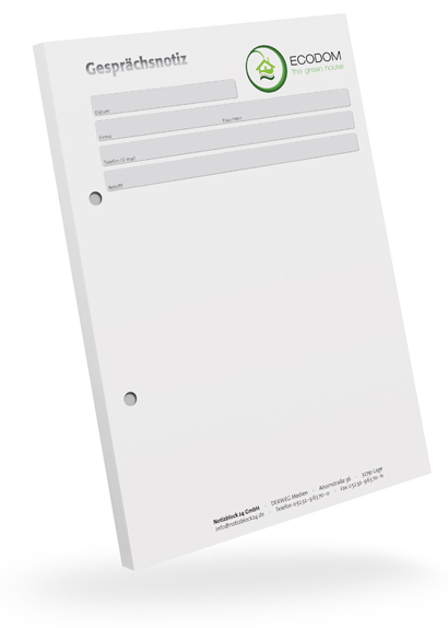 1302010406 Gesprächsblock A5 blanko individuell Gesprächsblock A5 blanko individuell