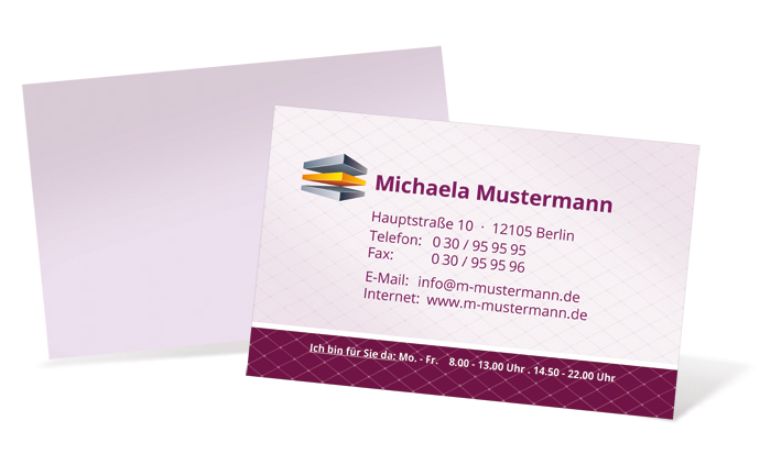 1212020317 Visitenkarte "Neue Masche" Landscape Visitenkarte "Neue Masche" Landscape