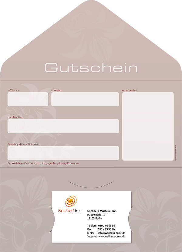 Gutscheinkarte Classic "Elegance" Gutscheinkarte Classic "Elegance"