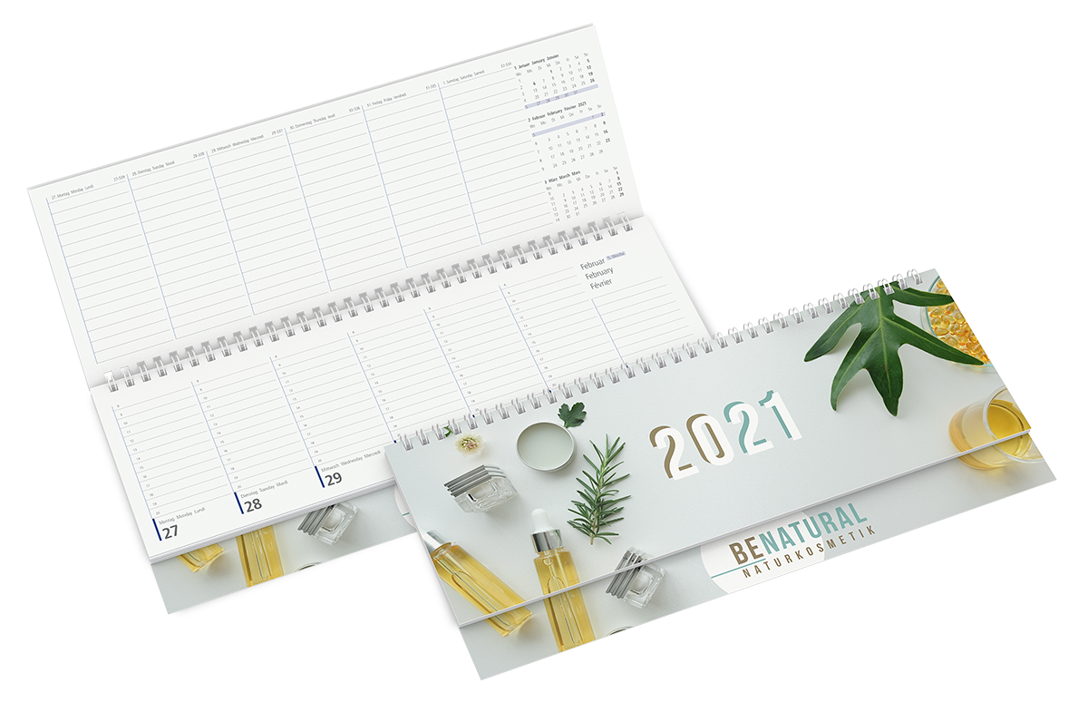 Tischquerkalender Business-Standard Softcover Recycling