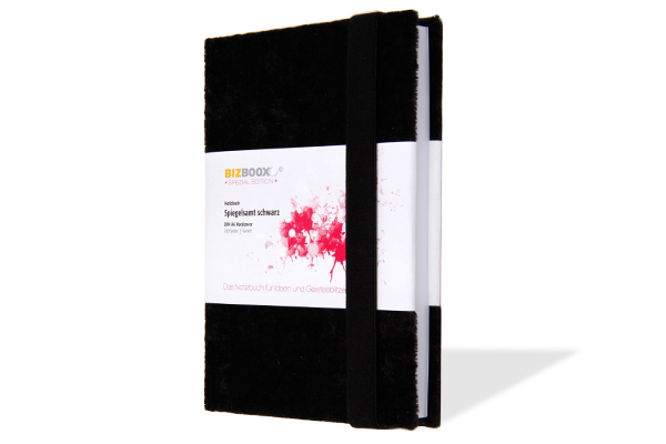 BIZBOOX® Spiegelsamt schwarz DIN A6 BIZBOOX® Spiegelsamt schwarz DIN A6