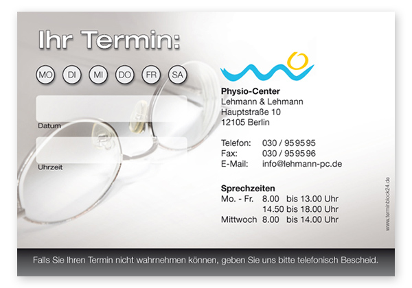 1214010120 Terminzettel "Durchblick behalten" - 1 Termin mit Wochentagen Terminzettel "Durchblick behalten" - 1 Termin mit Wochentagen