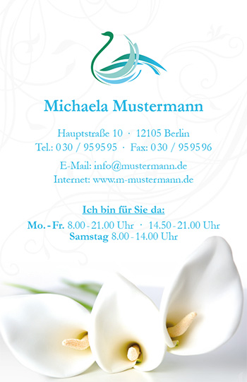 1212010200 Visitenkarte "calla" Visitenkarte "calla"