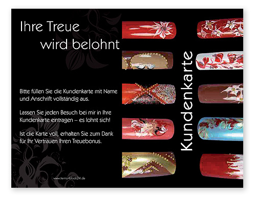 Kundenkarte "creative Nail Art" Kundenkarte "creative Nail Art"