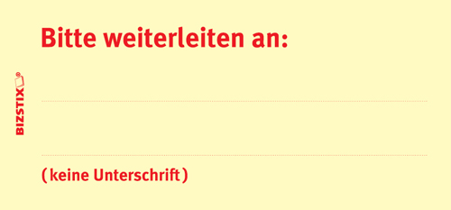 1301010105 BIZSTIX® Business Haftnotizen "Bitte weiterleiten an" BIZSTIX® Business Haftnotizen "Bitte weiterleiten an"