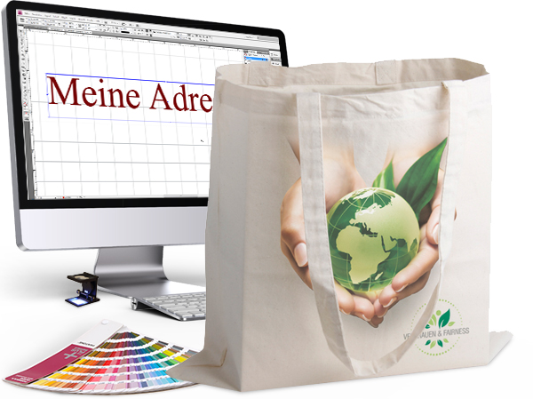 Gestaltungsservice für Taschen einseitig Gestaltungsservice für Taschen einseitig