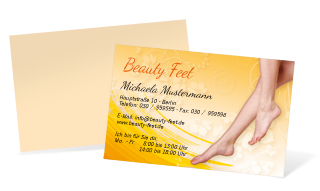 1212020144 Visitenkarte "happy feet" Landscape Visitenkarte "happy feet" Landscape