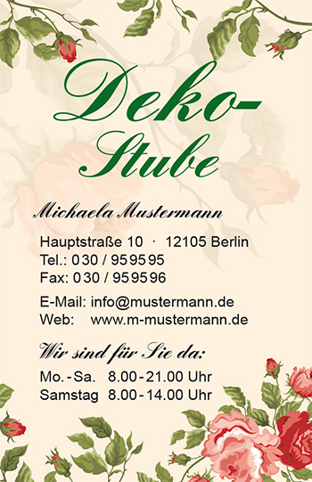 1212010297 Visitenkarte "arctic rose" Visitenkarte "arctic rose"