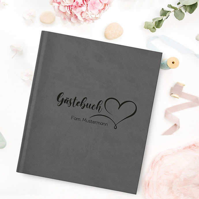 Gästebuch Grau Gästebuch Grau