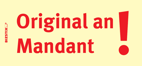 1301010156 BIZSTIX® Business Haftnotizen "Original an Mandant" BIZSTIX® Business Haftnotizen "Original an Mandant"