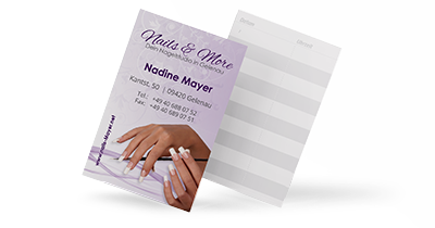 Nagelstudio Visitenkarten  Nagelstudio Visitenkarten